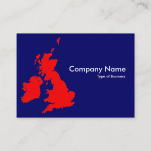 British Isles - Red and Dark Blue (000066) Visitenkarte