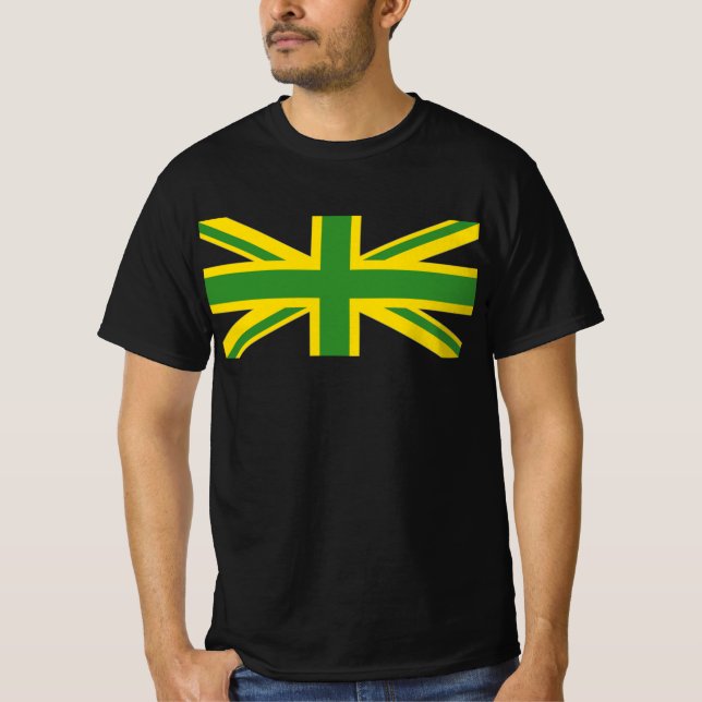 British - Jamaican Union Jack Flag  T-Shirt (Vorderseite)