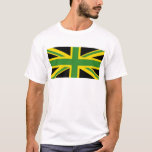 British - Jamaican Union Jack Flag T-Shirt<br><div class="desc">British - Jamaican Union Jack Flag T-Shirt</div>