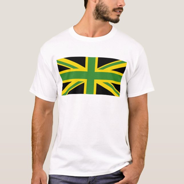 British - Jamaican Union Jack Flag  T-Shirt (Vorderseite)