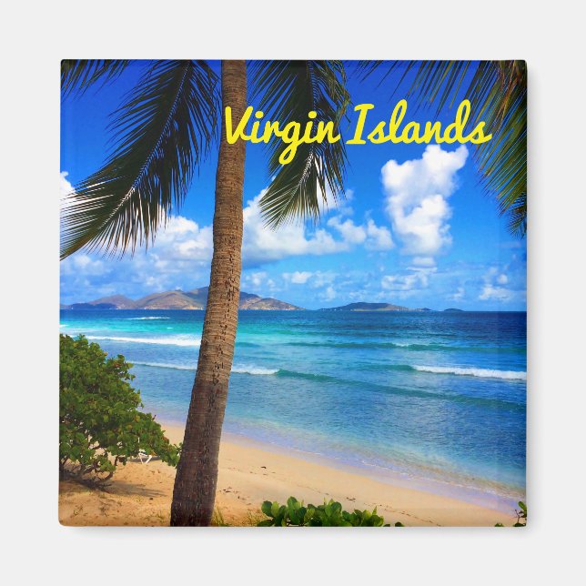 British Jungfrau Islands Beach Magnet (Vorne)