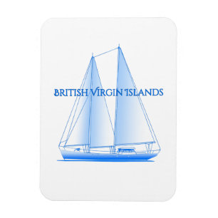 British Jungfrau Islands Coastal Nautical Sailing  Magnet