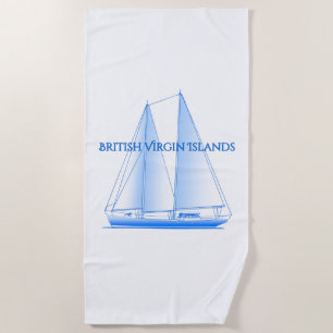 British Jungfrau Islands Coastal Nautical Sailing Strandtuch
