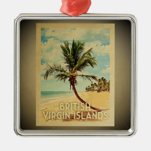 British Jungfrau Islands Vintage Travel Ornament