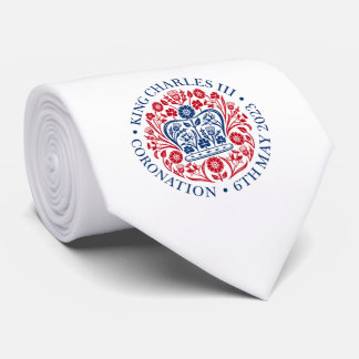 British King III Charles Memorabilia Coronation Krawatte