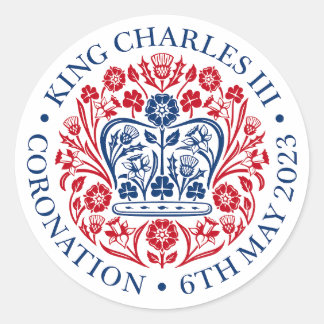 British King III Charles Memorabilia Kings Runder Aufkleber
