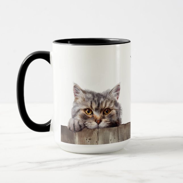 British Longhair Cat Tasse (Links)
