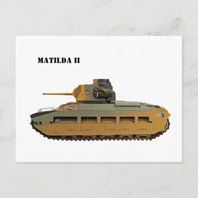 British Matilda II Infanterie Tank Postkarte (Vorderseite)