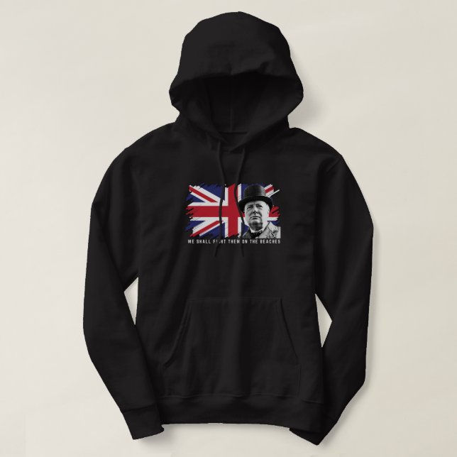 British Patriot Churchill Hoodie (Design vorne)