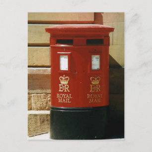 British pillar box postcard postkarte