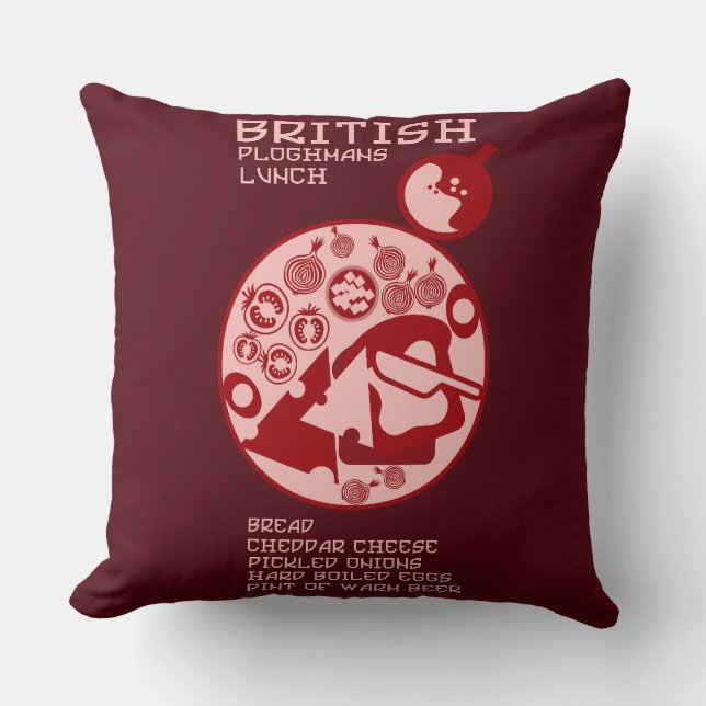 British Ploughmans Pub Mittagessen Kissen (Vorderseite)