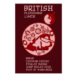 British Plowman Mittagessen Poster