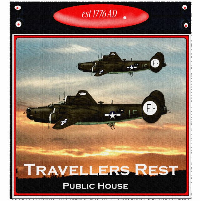 British Pub Sign Freistehende Fotoskulptur (Vorne)