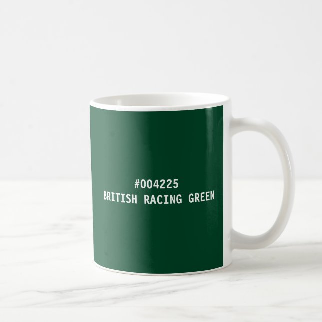 British Racing Green Farbhex Code Tasse (Rechts)