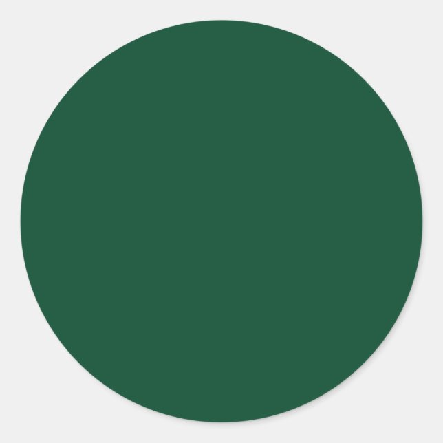 British Racing Green Solid Color Runder Aufkleber (Vorderseite)