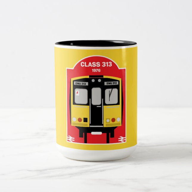 British Rail Train Geeks Zweifarbige Tasse (Mittel)