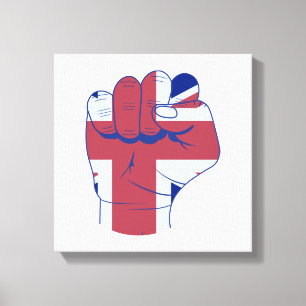 British Raised Fist Leinwanddruck