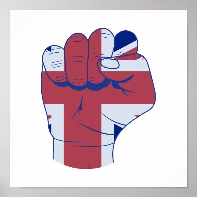 British Raised Fist Poster (Vorne)