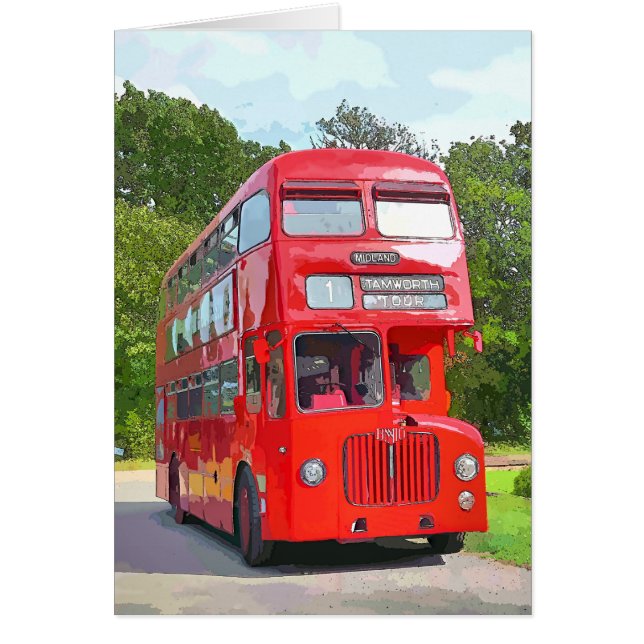 BRITISH RED BUS CARD (Vorne)