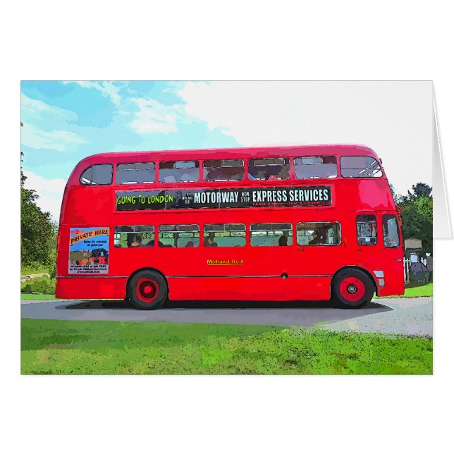 BRITISH RED BUS CARD (Vorderseite (Horizontal))
