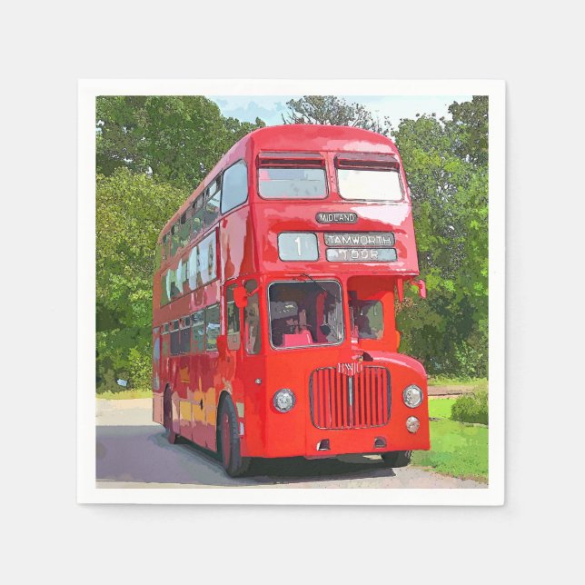 BRITISH RED BUS SERVIETTE (Vorderseite)