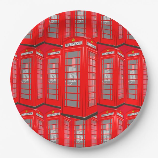 British Red Theme London Phone Booth Paper Teller (Vorderseite)