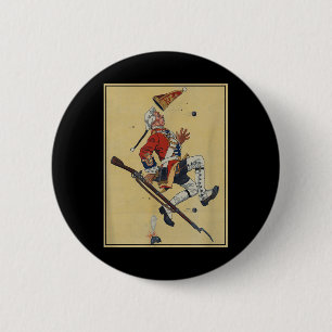 British Redcoat Soldier Dodges Bullets - Amerikane Button