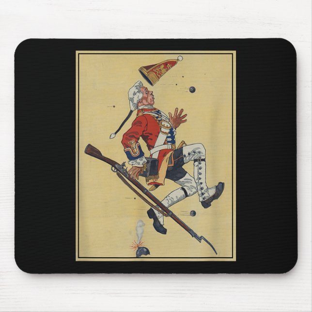 British Redcoat Soldier Dodges Bullets - Amerikane Mousepad (Vorne)