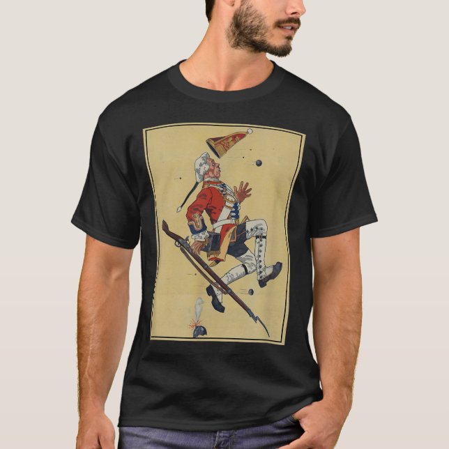 British Redcoat Soldier Dodges Bullets - Amerikane T-Shirt (Vorderseite)