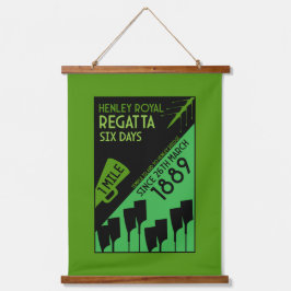British River Thames Regatta Wandteppich Mit Holzrahmen