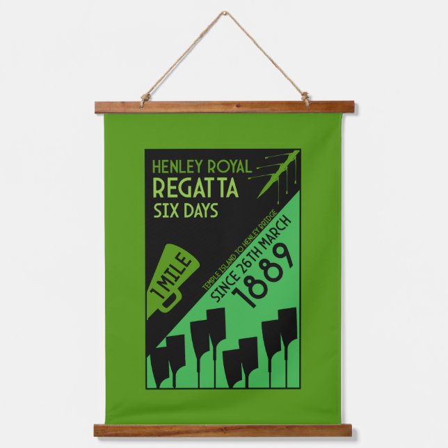 British River Thames Regatta Wandteppich Mit Holzrahmen (Vorderseite)