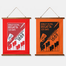 British River Thames Regatta Wandteppich Mit Holzrahmen