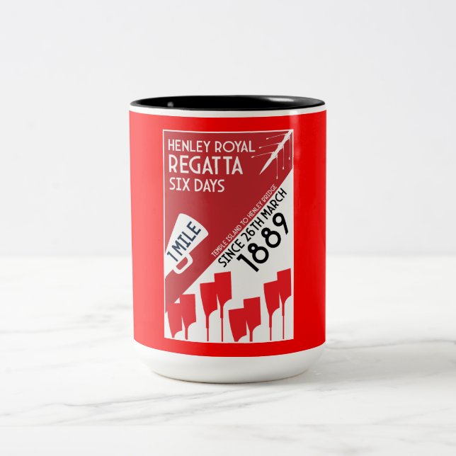 British River Thames Regatta Zweifarbige Tasse (Mittel)