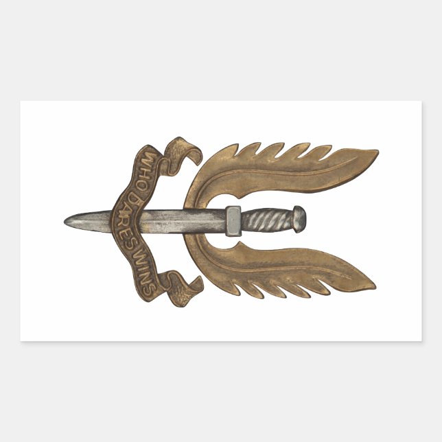 British SAS Rechteckiger Aufkleber (Vorderseite)