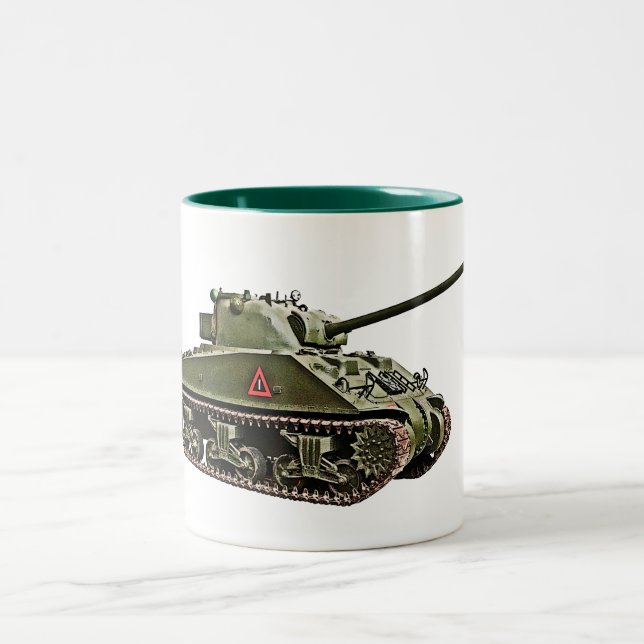 British Sherman VC Firefly-Panzer Zweifarbige Tasse (Mittel)