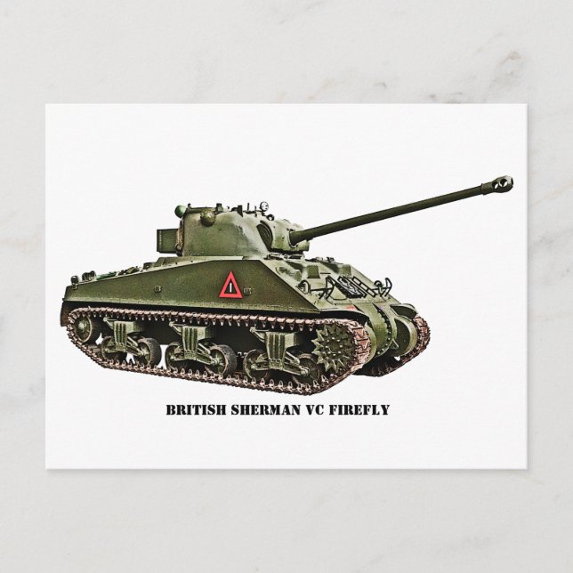 British Sherman VC Firefly Tank Postkarte (Vorderseite)