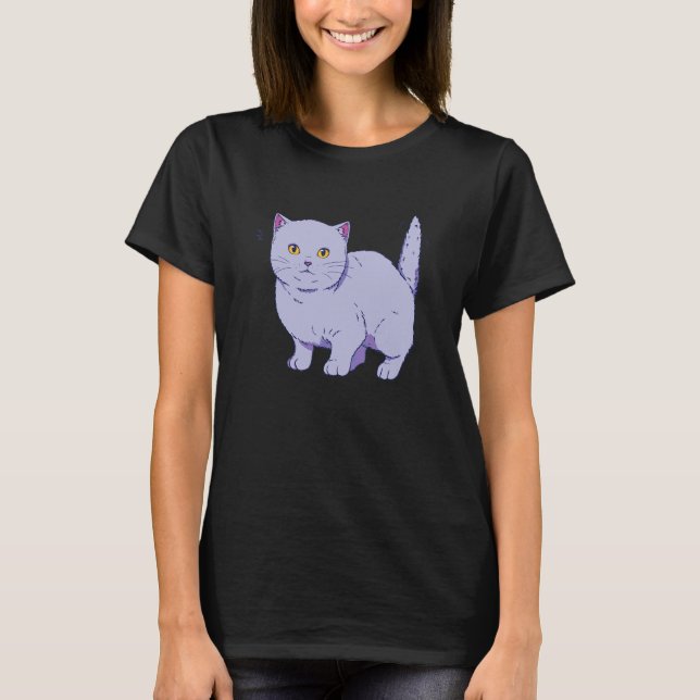 British Short Hair Cat Cute British Short Hair Cat T-Shirt (Vorderseite)