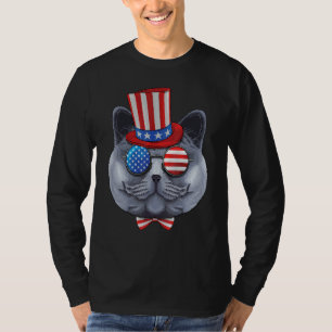 British Shorthair 4. Juli American Usa Uncle S T-Shirt