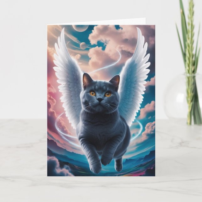 British Shorthair Angel Karte (Vorderseite)