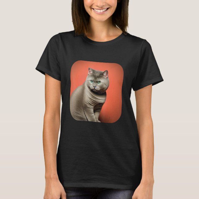 British Shorthair Cat 3 T-Shirt (Vorderseite)