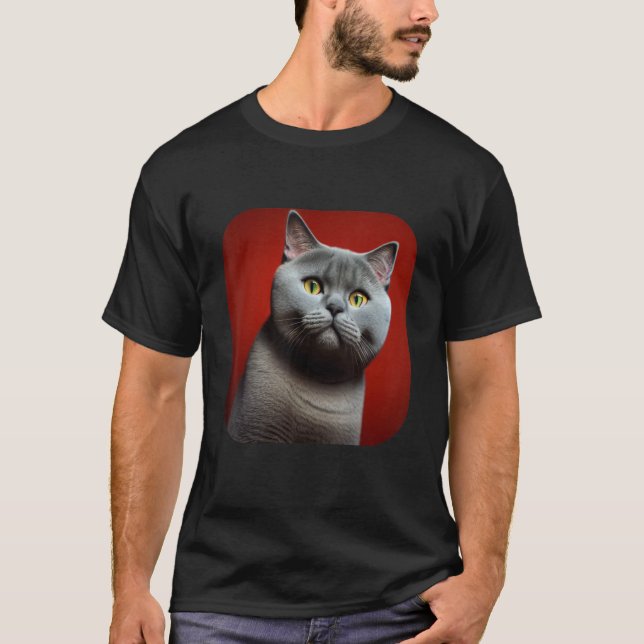 British Shorthair Cat 4 T-Shirt (Vorderseite)