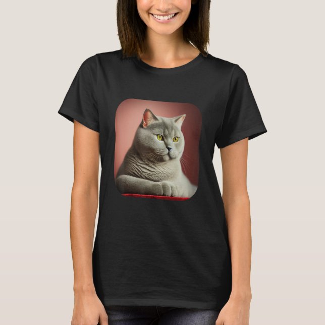 British Shorthair Cat 5 T-Shirt (Vorderseite)