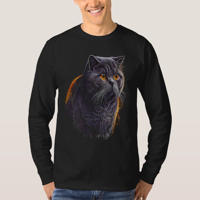 British Shorthair Cat 8 T-Shirt (Vorderseite)