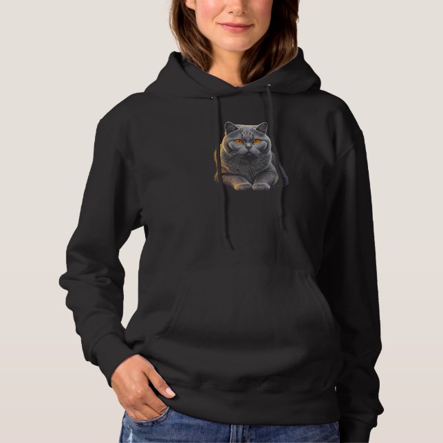 British Shorthair Cat Owner Owners Cats  Graphic Hoodie (Vorderseite)