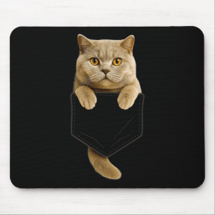British Shorthair Cat Pocket Geschenke Cat Mama Ca Mousepad