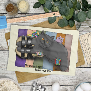 British Shorthair Cat Sandals Funny Niedlich Geschirrtuch