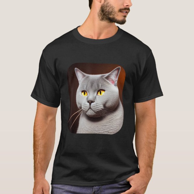 British Shorthair Cat T-Shirt (Vorderseite)