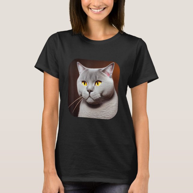 British Shorthair Cat T-Shirt (Vorderseite)