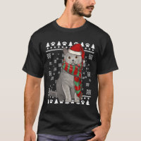 British Shorthair Cat Weihnachtsmannmütze Xmas Ugl