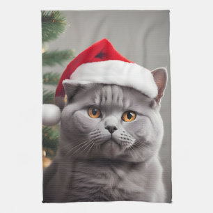 British Shorthair Christmas Geschirrtuch